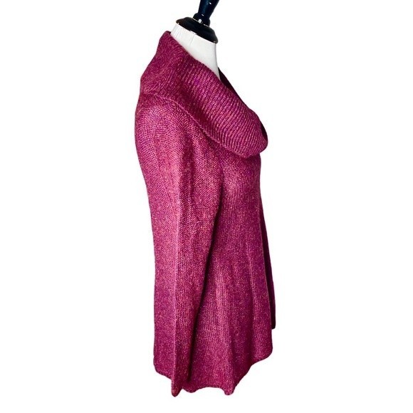 Modcloth Playing it Cowl Tunic Sweater Burgundy Size Small - Picture 3 of 9